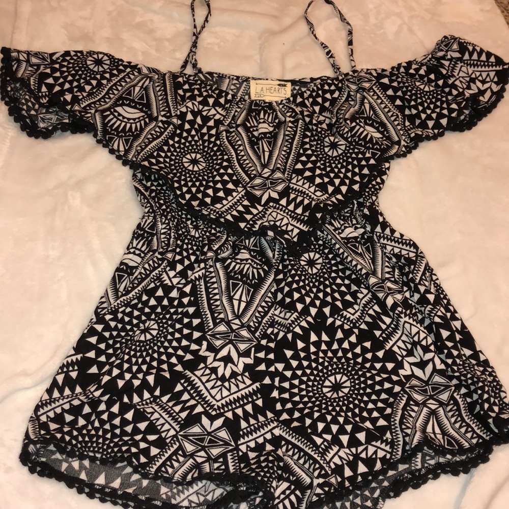 Black and white romper